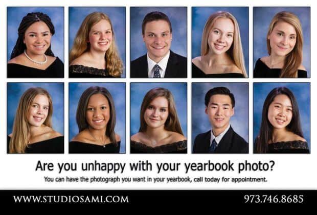Yearbook picture Montclair New Jersey